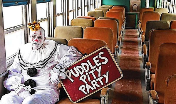 SAD CLOWN/GOLDEN VOICE Puddles Pity Party brings his multimedia pop song vaudeville jamboree to the Fremont Theater on April 10. - PHOTO COURTESY OF PUDDLES PITY PARTY