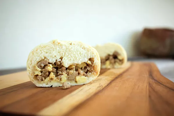 NEW AND TRADITIONAL Bing's Bao Bun flavors include everything from the pictured Farmhouse Breakfast Bao, a breakfast-meets-bao situation, to the traditional char siu bao, filled with barbecue pork. - PHOTO COURTESY OF SHANNON MCMILLEN