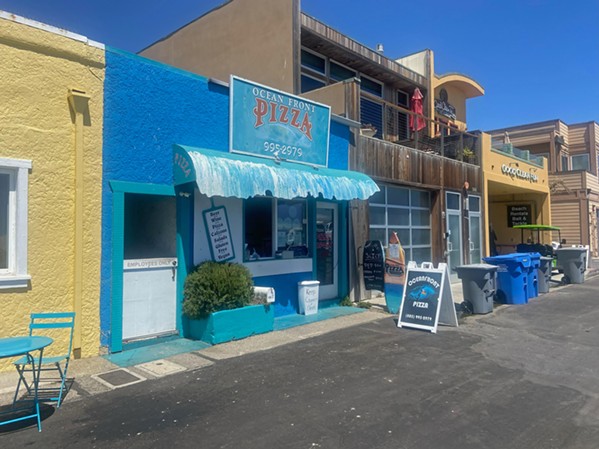 OCEAN VIEWS Grab a whole pizza or just a slice from Ocean Front Pizza and then head to the beach, which is literally steps from the hole-in-the-wall restaurant in Cayucos. - PHOTOS COURTESY OF SCOTT D. ROBERTS