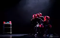 TWO-FACED : Orchesis Dance Company performs Ryan Badilla’s “Coexistence” in last year’s concert, Immersion (pictured.) This year’s concert, Suspension, includes five performances by students or recent graduates. - PHOTOS BY KIEL CARREAU