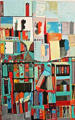 NO HOME LEFT TO GO TO: The painting 'Liberia' by San Luis Obispo artist Jim apRoberts tells the tale of a woman who was visiting America as a young adult when her family was killed during a coup back home in Liberia. - PHOTO COURTESEY OF STUDIOS ON THE PARK