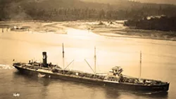 LONG HAUL : The 440-foot Montebello was launched 90 years ago. - PHOTO BY TASK FORCE