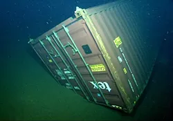 DAVY JONES’ LOCKER : An 8-by-40-foot steel shipping container lost at sea in 2004, and discovered lying approximately 4,000 feet below the surface in the Monterey Bay National Marine Sanctuary, has become the focus of a groundbreaking oceanographic research project.