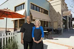 KABOBS GALORE : A new Jaffa café has opened in Old Town Arroyo Grande and husband and wife team Wendy and Ali Saleh invite you to share their Mediterranean fare. - PHOTO BY STEVE E. MILLER