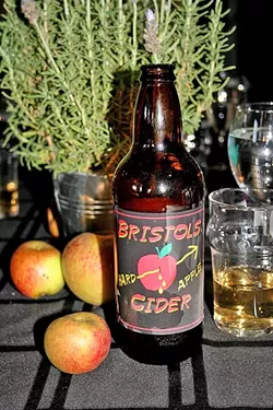 ENGLISH STYLE: Developed by Lone Madrone Winery owner/winemaker Neil Collins, Bristols Cider is crisp, dry, and refreshing—just like the ciders Collins used to enjoy back in his hometown of Bristol, England. - PHOTO BY HAYLEY THOMAS