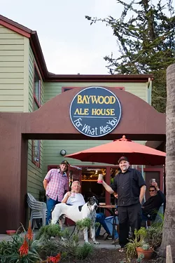 BELLY UP TO THE BAR: Baywood Ale House Owner Chad Carroll (left) and Manager Christopher Mayes (right) welcome locals and visitors alike into their laidback craft beer hangout. - PHOTO BY KAORI FUNAHASHI