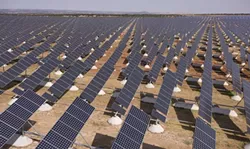 SOAKING UP SOME SUN : International solar power company SunPower wants to build thousands of acres of solar panels in the Carrizo Plains, much like this project the company built in Spain. - PHOTO COURTESY OF SLO COUNTY PLANNING AND BUILDING DEPARTMENT