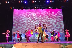 FUNKY PUNK: Follies get funky in neon to “Daft Punk,” a mash up of his songs. - PHOTO BY REBECCA LUCAS