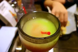 WHAT’S UP?: Mexican flag margaritas and sizzling chicken enchiladas at Que Pasa Mexican Café and Tequila Bar, that’s what’s up! - PHOTO BY GLEN STARKEY