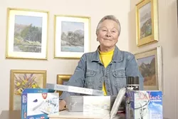 PAINTERLY LADY : The newly opened Baywood Fine Art Gallery is the fulfillment of Mimi Hafft’s goal of giving plein air painters a place to exhibit their work. - PHOTO BY STEVE E. MILLER