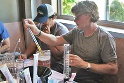 CREATIVE PROCESS: L’Aventure Winemaker Stephan Asseo works to blend different Firestone Walker beers into a delicious Firestone’s XIX Anniversary Ale. - PHOTO COURTESY OF FIRESTONE WALKER BREWING CO.