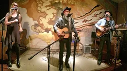 THESE GUYS! : Phil Lee (center) plays Shell Café on Aug. 20 for a Songwriters at Play showcase, with the duo Ragged Company (flanking). - PHOTO BY GLEN STARKEY