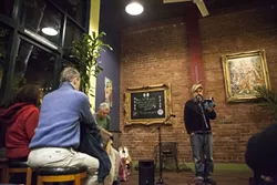 SONG OF THE SEA: Poet Yousset Alaoui read from his newest book, 'Death at Sea.' - PHOTO BY COLIN RIGLEY