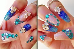 3-D EXPERIENCE: Posh Couture owner Yessie Nojas found her creative outlet in adding bling and unique 3-D elements to nails. - PHOTO COURTESY OF YESSIE NOJAS