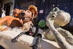 BATH TIME: 'Doin’ Our Part,' created by Lissa McConnell, Jenn Greenfield, and Michele Pike for Exotic Nature, won first place for the festival's theme, water conservation. - PHOTO BY KAORI FUNAHASHI