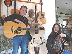 TRIPLE TROUBLE :  (Left to right) Crusty Don Lampson is an awe-inspiring singer-songwriter, and Charlie Kleemann and Eric Brittain are superb musicians. Together, this band of brothers will pick and sing a matinee performance on Oct. 17 at the Porch Caf&eacute; in Santa Margarita. - PHOTO COURTESY OF THE PORCH CAFE