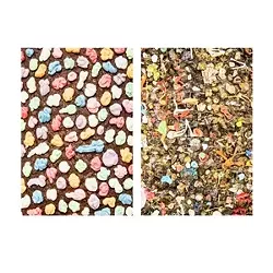 WHO’S THE GUMMIEST?: In blind taste tests, four out of five San Luis Obispo natives were unable to tell the difference between my cake and an actual section of Bubble Gum Alley. - IMAGE BY HENRY BRUINGTON