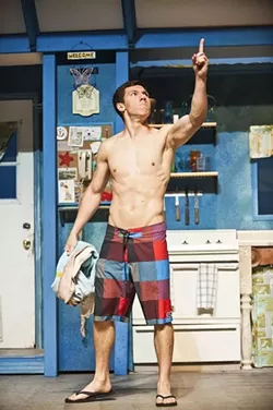 THE VOICE: Buck (Jacob Corsaro) loses his temper at the voices in the ceiling. - PHOTO COURTESY OF IAN BILLINGS