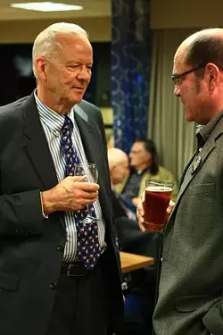 NOT THAT GUY : The Ed Waage party was a mix of his supporters and people who really didn’t like his opponent, incumbent Supervisor Adam Hill. - PHOTO BY COLIN RIGLEY