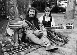 THE CELT AND THE CALIFORNIAN: Great husband and wife duo Four Shillings Short brings their Celtic, folk, and world music sounds to the Unitarian Universalist Community of Cambria’s church on Dec. 28. - PHOTO COURTESY OF FOUR SHILLINGS SHORT