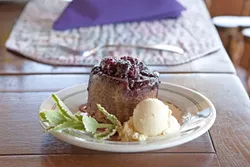 SWEET! : This ice cream is homemade, and the berries are from the Bednorzes’s own berry bush. - PHOTOS BY STEVE E. MILLER