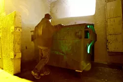 TRASH TO TREASURE : Jim, a homeless Vietnam combat vet with Post Traumatic Stress Disorder, supplements his meager government assistance by recycling. - PHOTO BY STEVE E. MILLER