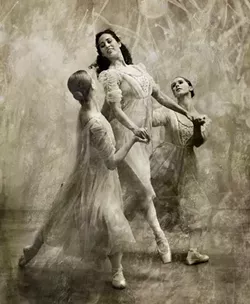 MORE THAN A DREAM : A promotional photograph from Civic Ballet’s performance of A Midsummer Night’s Dream makes its way into the company’s Living Arts Gallery. - PHOTO BY BARRY GOYETTE