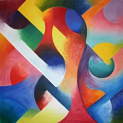 WHAT THE DUCK: Artist Robert Dodge didn’t set out to make his abstract oil piece 'Duck in Yarmulke' look like a bird with a hat, but that’s what one friend saw when he looked at it, and so it was named. - IMAGE COURTESEY OF SLOMA