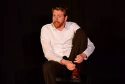 A DAY IN THE LIFE: In the play, Abbott reenacts the daily regimen of a Mormon. - PHOTO BY JASON BECHTEL