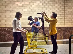 THE CREW : 'Nicolife' writer/director/actor Robin Nyström (left) is pictured along with first assistant cameraman Hartley Comfort (middle), and director of photography Jason Kaiser. - PHOTO COURTESY OF NICOLIFE