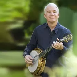 BLUEGRASS FUNNYMAN : Comic, actor, writer, and musician Steve Martin plays tracks from his Grammy-winning bluegrass album Oct. 6 in the Performing Arts Center. - PHOTO COURTESY OF CAL POLY ARTS