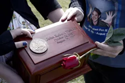 AT REST, SOLDIER : At age 14, John Fish insisted that his mother drive him to an Army recruiting station to get a free combat video game; his military journey ended five years later. - PHOTO BY STEVE E MILLER
