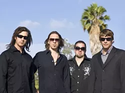 THEY’RE MARCHING IN: Babylon Saints—(left to right) Tyler Drake, Joseph “Panhead” Peck, Brandon Petersen, and Matt Gerovac—play April 3 at Frog and Peach and again on April 10 at Mongo’s. - PHOTO COURTESY OF BABYLON SAINTS