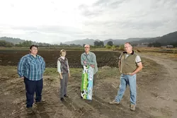 A WIN : Members of the Huasna Valley Association—(left to right) Anna Gabriel, Lyn Schultz, Ron Skinner, and Doug Timewell—recently won a key concession from oil company Excelaron - FILE PHOTO BY STEVE E. MILLER