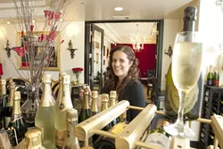 LIVING HER DREAM : Starr Hall is owner of Cuvee Champagne Wine Bar, a venture she’s been developing for a long time—at least mentally. - PHOTO BY STEVE E. MILLER
