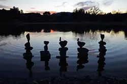 ROCKIN' AROUND: In July, we profiled Kathy Clarke—an Atascadero resident and artful balancer of rocks. - PHOTO COURTESY OF KATHY CLARKE