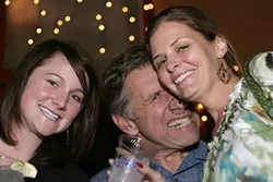 NEVER TOO OLD TO PARTY! : Emily Sullivan, Steve Myrick, and Jen Anthony get into the spirit. Woo hoo! - PHOTO BY GLEN STARKEY