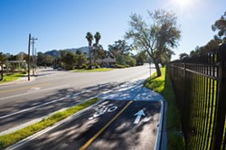 NOW WHAT?:  The Railroad Safety Trail in San Luis Obispo can be problematic for bicyclists who have to navigate its disconnected patches of protected paths, but a new city plan should help alleviate problems on at least one portion. - PHOTO BY KAORI FUNAHASHI