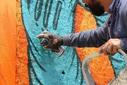 FROM THE STREETS: Energetic Portuguese street artist GonçaloMAR will make his Central Coast debut at Tooth & Nail Winery in Paso Robles this July 10 through 12. - PHOTO BY BRIAN MACELVAINE