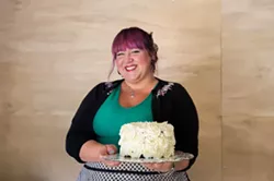 BAKE LIKE YOU MEAN IT: With crafty cake, cookie, and cupcake decorating classes held at The Bunker in SLO, HoneyBee Cakery Owner Lizabeth Nagel is hardcore - about quality baked goods. - PHOTO BY KAORI FUNAHASHI