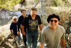BOSSES OF THE SOUL SAUCES : (Left to right) Keenan Michael Vallone, Bruce Sorensen, Chet “CT” Hogaboom, and Tommy Lee Nunes are Soul Sauce, inveterate players in a new quartet who will release their debut self-titled CD on May 21 at Sycamore Mineral Springs - PHOTO COURTESY OF SOUL SAUCE