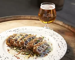 BEER GRADE : Enjoy a plate of sushi-grade ahi, encrusted with panko, black pepper, and sesame seeds. - PHOTO BY STEVE E. MILLER