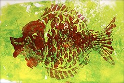 FISHY! :  Morgan Howlan, age 5, created Red Fish, Green Fish. - IMAGES COURTESY OF SALON 544