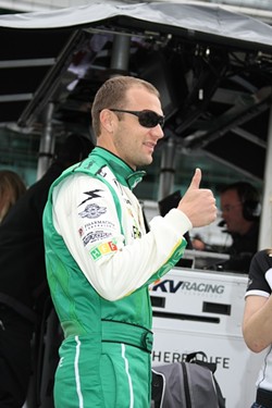 SHOWING THE WAY :  Townsend Bell coaches promising new drivers on the commercial aspects of motor sport. - PHOTO COURTESY OF TOWNSEND BELL