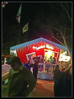 SANTA! : A short line trails out of Santa’s House in the SLO Mission Plaza. It remains up until Christmas, so get down there and tell Santa how good you’ve been! - PHOTOS BY GLEN STARKEY
