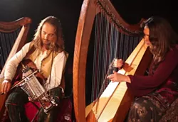 HARP STEREO: The Painted Sky Concert series present an evening of stunning Celtic music with Lisa Lynne and Aryeh Frankfurter on Jan. 17. - PHOTO BY LINDSEY RALLO