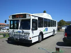 UPHILL BATTLE : San Luis Obispo Regional Transportation Authority bought two hybrid-electric buses but they constantly break down and have difficulty going uphill. - PHOTO OF COURTESY SLORTA