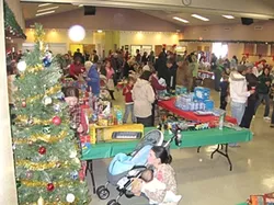 GIMME SHELTER : The Needs ’n Wishes fundraiser for the Maxine Lewis Memorial Shelter is set for Dec. 12 in Los Osos. The need this year is even greater than it was for last year’s fundraiser, pictured here. - PHOTO COURTESY OF JERRI WALSH