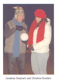AVALANCHE: Jonathan Shadrach and Christina Fountain play out a series of vignettes about love in wintry Almost, Maine. - PHOTO COURTESY OF JILL TURNBOW