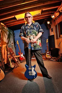 THE ORIGINAL CALIFORNIA KID : Surf’s up on July 24 when Merrell Fankhauser (now and in 1963) appears at the next free Arroyo Grande Rotary Bandstand concert. - PHOTOS COURTESY OF MERRELL FANKHAUSER